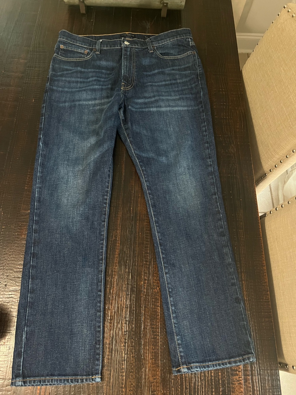 Lucky Brand Men's Slim Straight Jeans in Dark Blue Wash